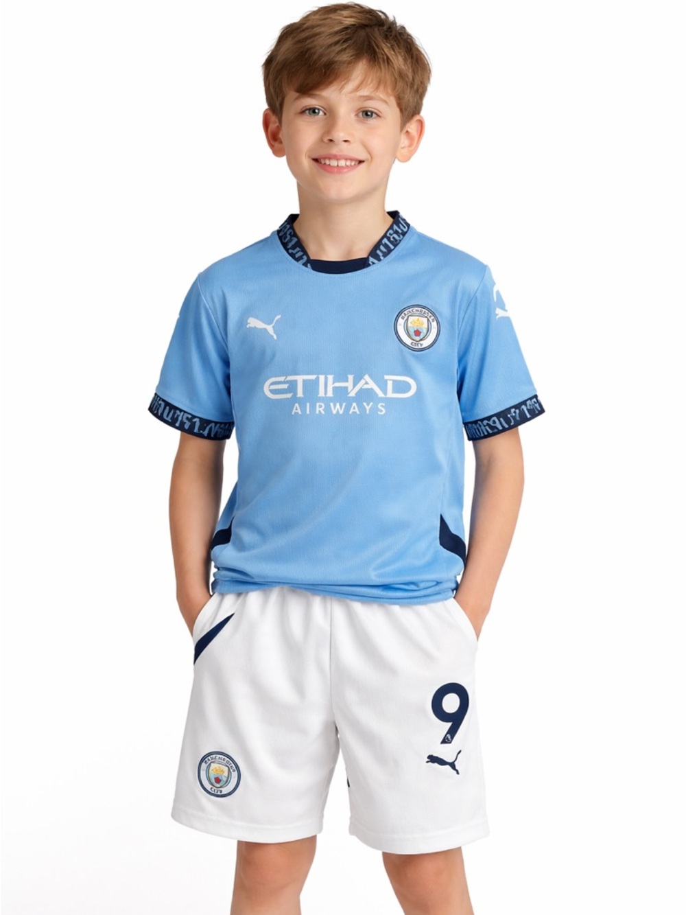 Puma Kids' Manchester City Haaland Soccer Jersey
